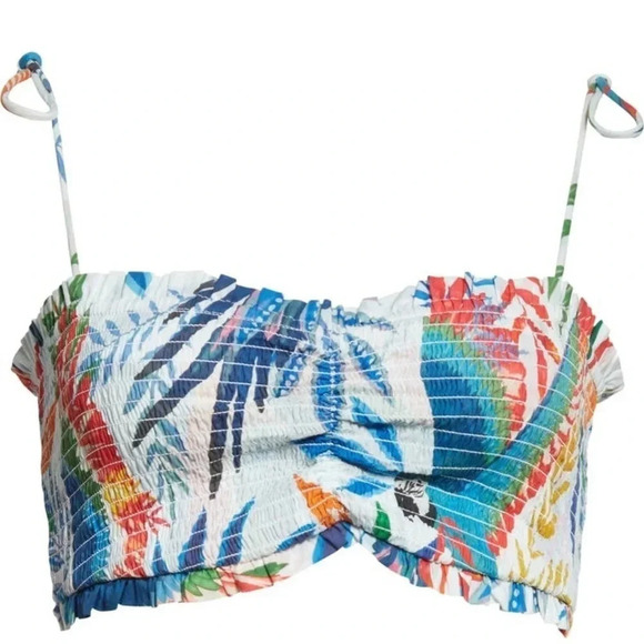 Farm Rio Macaw Wind Cotton Crop Top Size XL - Picture 1 of 8